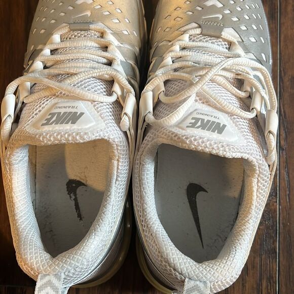 Nike Fingertrap Max Men's 9.5 Reflect Silver / White 644673-100 training running - Picture 10 of 12